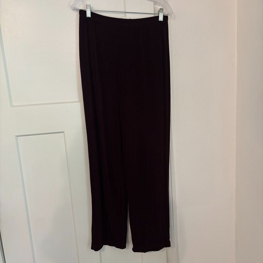 Chico's Traveler's Essential Size One Small Black Cherry Stretch Pull on Pants